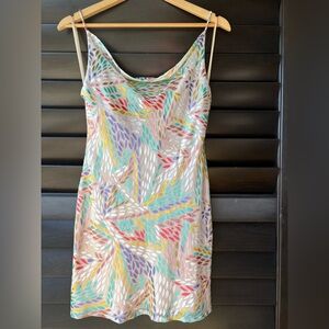 Saints + Secrets Colorful Mini Slip Dress Lined Adjustable Straps Small